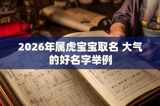 2026年属虎宝宝取名 大气的好名字举例