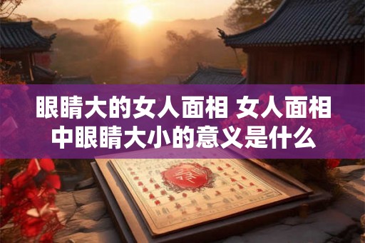 眼睛大的女人面相 女人面相中眼睛大小的意义是什么