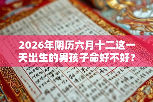 2026年阴历六月十二这一天出生的男孩子命好不好？运势咋样