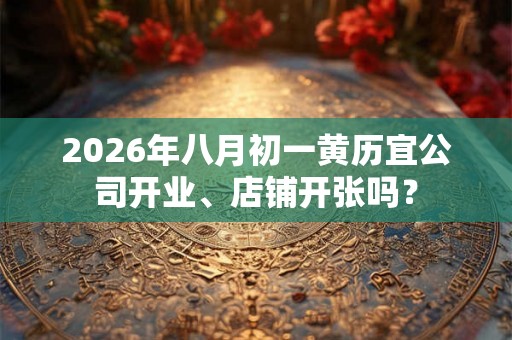 2026年八月初一黄历宜公司开业、店铺开张吗？