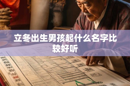 立冬出生男孩起什么名字比较好听