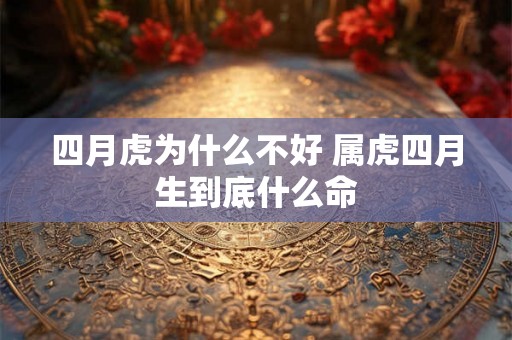 四月虎为什么不好 属虎四月生到底什么命 四月虎为什么不好 属虎四月生到底什么命