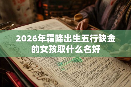 2026年霜降出生五行缺金的女孩取什么名好