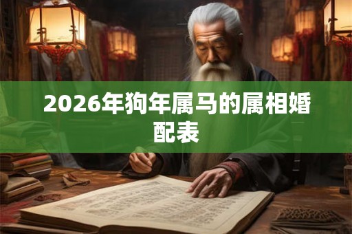 2026年狗年属马的属相婚配表 2026年狗年属马的属相婚配表