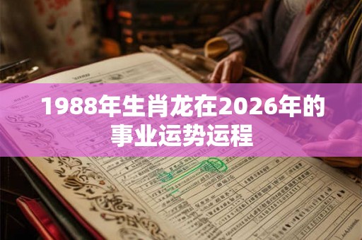 1988年生肖龙在2026年的事业运势运程