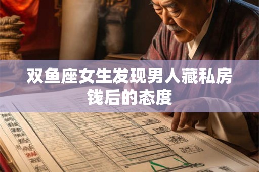 双鱼座女生发现男人藏私房钱后的态度