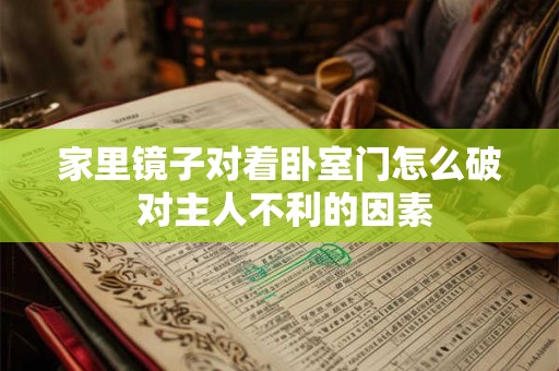 家里镜子对着卧室门怎么破 对主人不利的因素