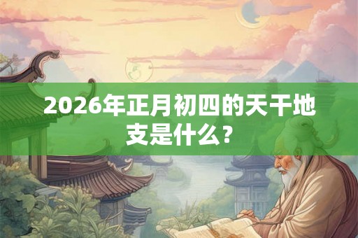 2026年正月初四的天干地支是什么? 2026年正月初四的天干地支是什么?