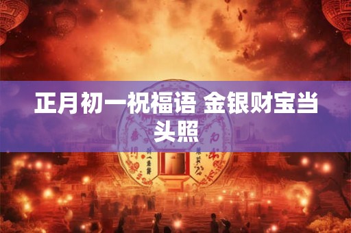 正月初一祝福语 金银财宝当头照