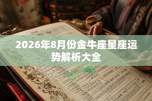 2026年8月份金牛座星座运势解析大全