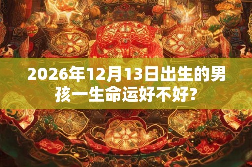 2026年12月13日出生的男孩一生命运好不好？