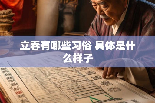 立春有哪些习俗 具体是什么样子