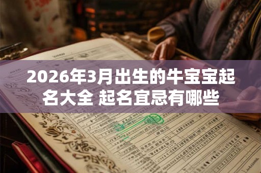 2026年3月出生的牛宝宝起名大全 起名宜忌有哪些 2026年3月出生的牛宝宝起名大全 起名宜忌有哪些
