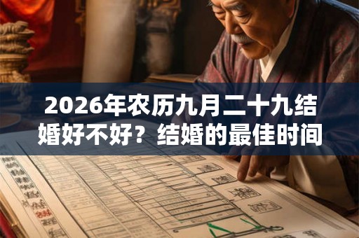 2026年农历九月二十九结婚好不好？结婚的最佳时间？