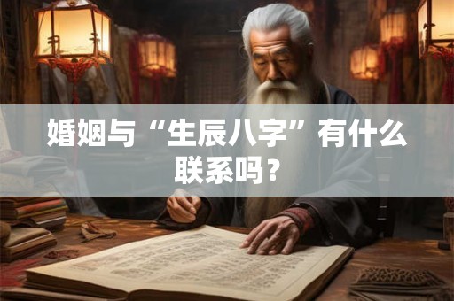 婚姻与“生辰八字”有什么联系吗? 婚姻与“生辰八字”有什么联系吗?