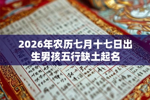 2026年农历七月十七日出生男孩五行缺土起名