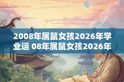 2008年属鼠女孩2026年学业运 08年属鼠女孩2026年学习运势如何