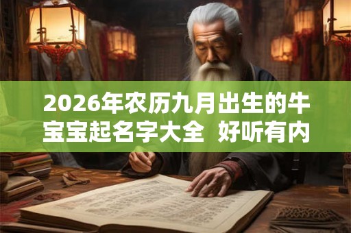 2026年农历九月出生的牛宝宝起名字大全  好听有内涵