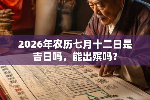 2026年农历七月十二日是吉日吗,能出殡吗? 2026年农历七月十二日是吉日吗,能出殡吗?
