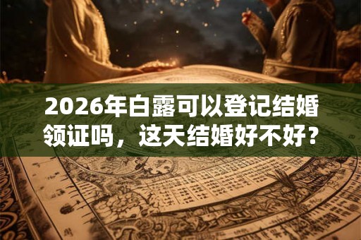 2026年白露可以登记结婚领证吗,这天结婚好不好? 2026年白露可以登记结婚领证吗,这天结婚好不好?