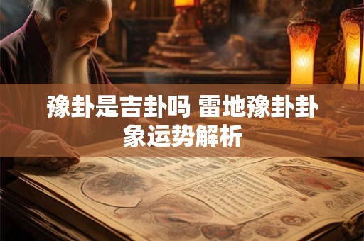 豫卦是吉卦吗 雷地豫卦卦象运势解析