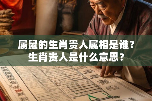 属鼠的生肖贵人属相是谁？生肖贵人是什么意思？