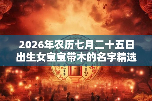 2026年农历七月二十五日出生女宝宝带木的名字精选