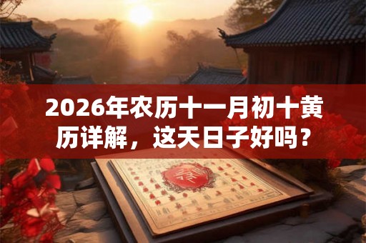 2026年农历十一月初十黄历详解,这天日子好吗? 2026年农历十一月初十黄历详解,这天日子好吗?