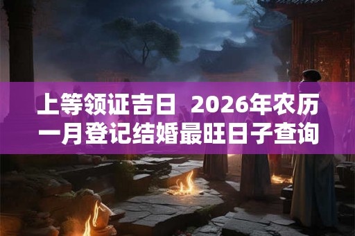 上等领证吉日  2026年农历一月登记结婚最旺日子查询