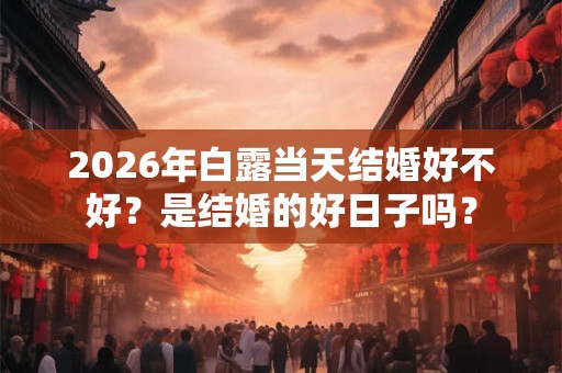 2026年白露当天结婚好不好？是结婚的好日子吗？