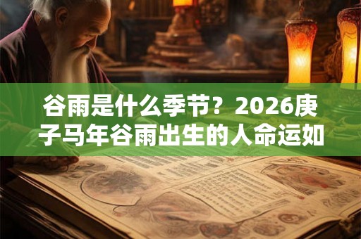 谷雨是什么季节？2026庚子马年谷雨出生的人命运如何？