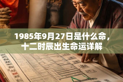 1985年9月27日是什么命,十二时辰出生命运详解 1985年9月27日是什么命,十二时辰出生命运详解