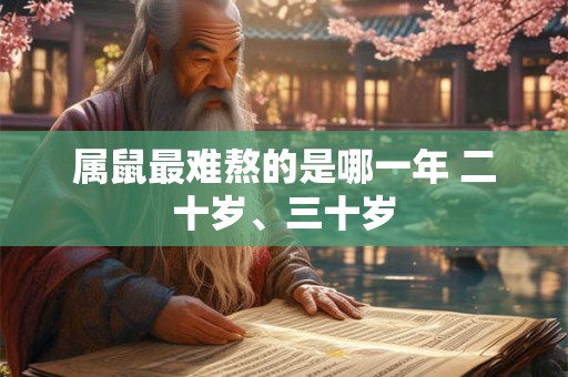 属鼠最难熬的是哪一年 二十岁、三十岁