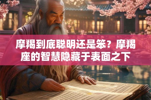 摩羯到底聪明还是笨？摩羯座的智慧隐藏于表面之下