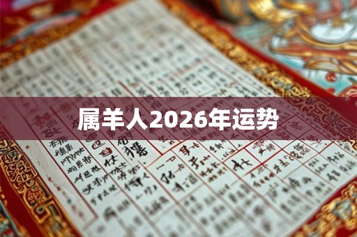 属羊人2026年运势