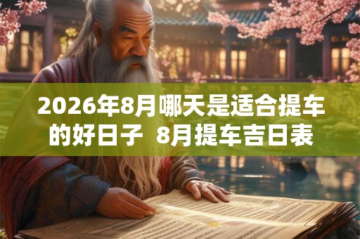2026年8月哪天是适合提车的好日子  8月提车吉日表
