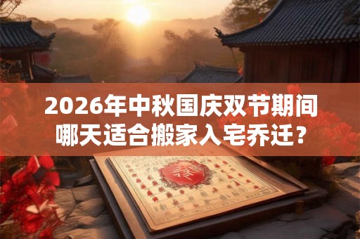 2026年中秋国庆双节期间哪天适合搬家入宅乔迁? 2026年中秋国庆双节期间哪天适合搬家入宅乔迁?