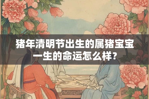 猪年清明节出生的属猪宝宝一生的命运怎么样？