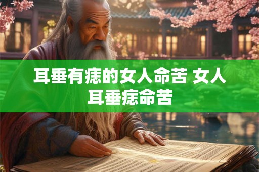 耳垂有痣的女人命苦 女人耳垂痣命苦