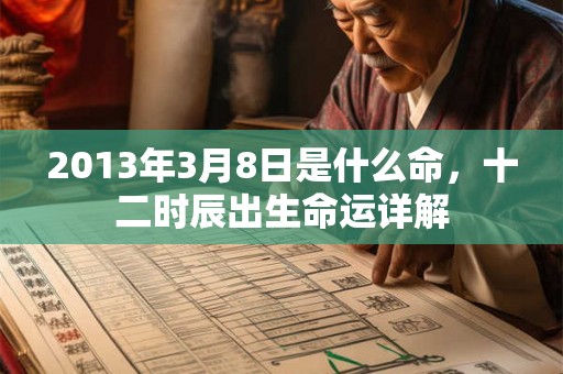 2013年3月8日是什么命，十二时辰出生命运详解