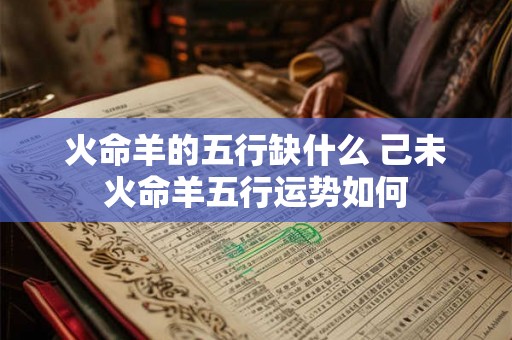 火命羊的五行缺什么 己未火命羊五行运势如何