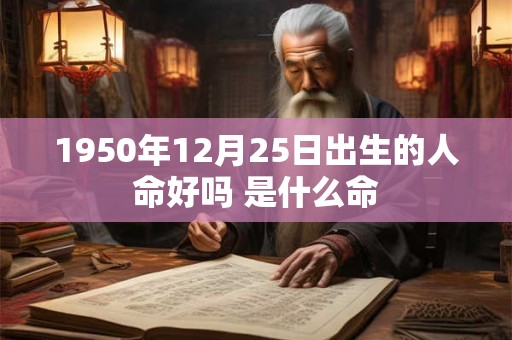 1950年12月25日出生的人命好吗 是什么命