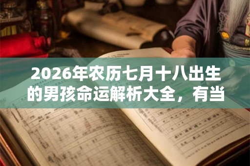 2026年农历七月十八出生的男孩命运解析大全，有当官命吗？