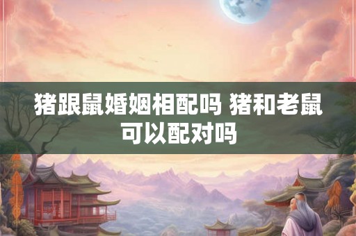 猪跟鼠婚姻相配吗 猪和老鼠可以配对吗 猪跟鼠婚姻相配吗 猪和老鼠可以配对吗