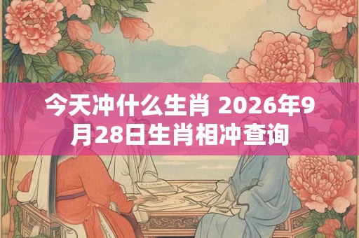 今天冲什么生肖 2026年9月28日生肖相冲查询