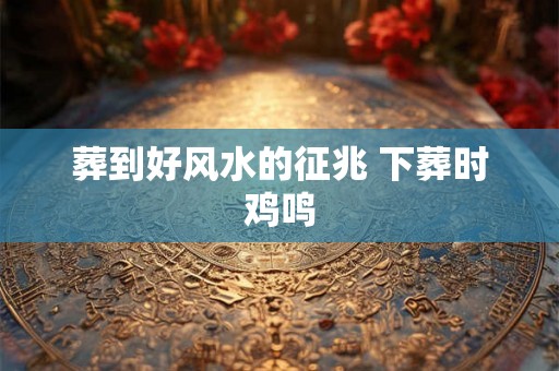 葬到好风水的征兆 下葬时鸡鸣