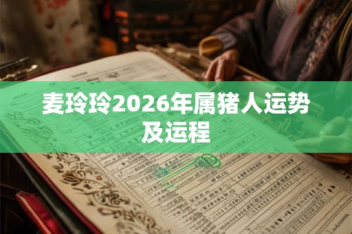 麦玲玲2026年属猪人运势及运程