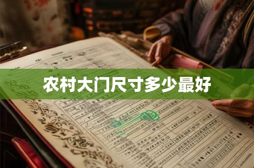 农村大门尺寸多少最好