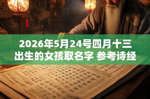 2026年5月24号四月十三出生的女孩取名字 参考诗经 2026年5月24号四月十三出生的女孩取名字 参考诗经