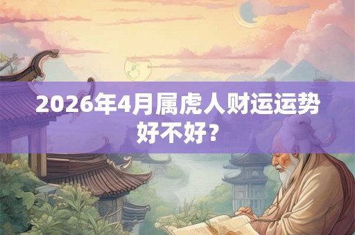 2026年4月属虎人财运运势好不好? 2026年4月属虎人财运运势好不好?